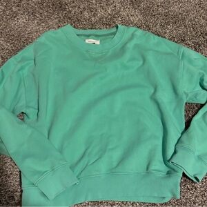 American Eagle Outfitters Women's Teal Crew Neck Sweater